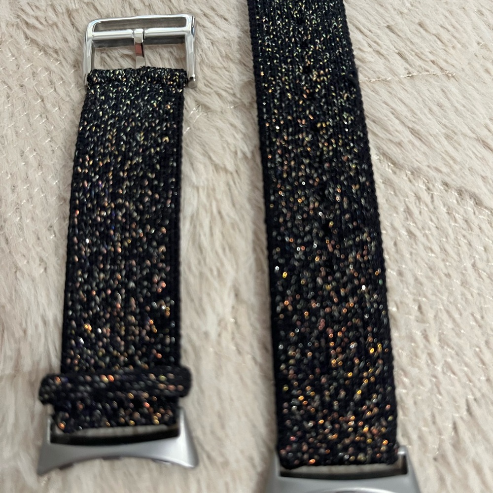Black Glittery Watch Strap
